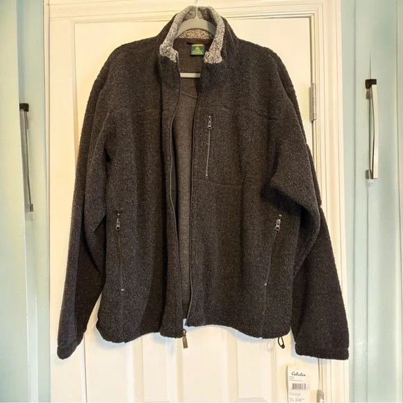 🔥 NWT Vintage Cabela’s Berber Fleece Jacket | Men’s XL | Rugged Outdoor Classic - Picture 3 of 16